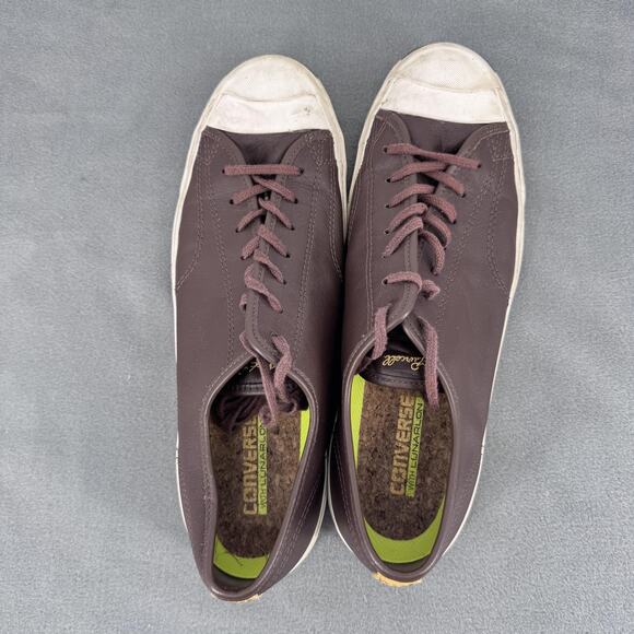 Converse Jack Purcell Shoes Mens 11‎ Womens 12.5 Brown Leather Low Top Sneakers main image 6